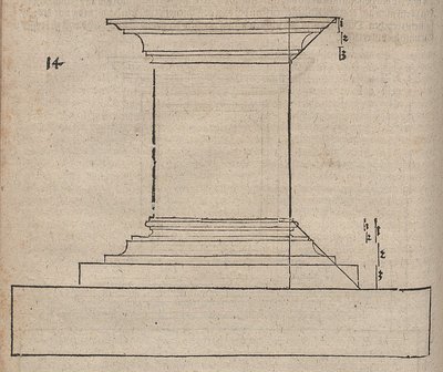 Basamento senza gradini per un monumento pianificato da Albrecht Dürer